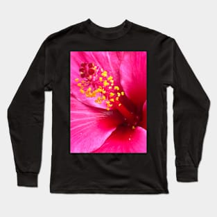 Pink Hibiscus Long Sleeve T-Shirt